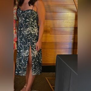 Abercrombie & Fitch Camille Dress Navy and White Floral